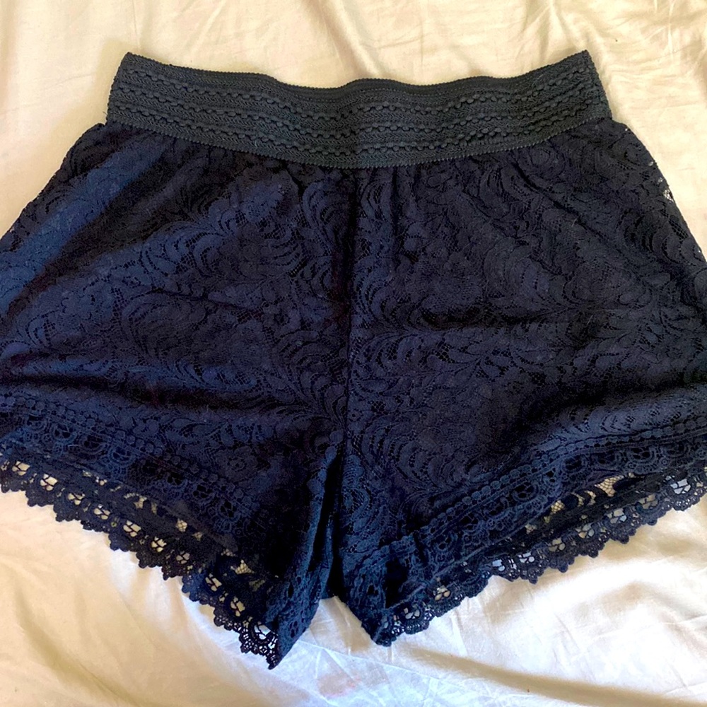 Black Lace Shorts